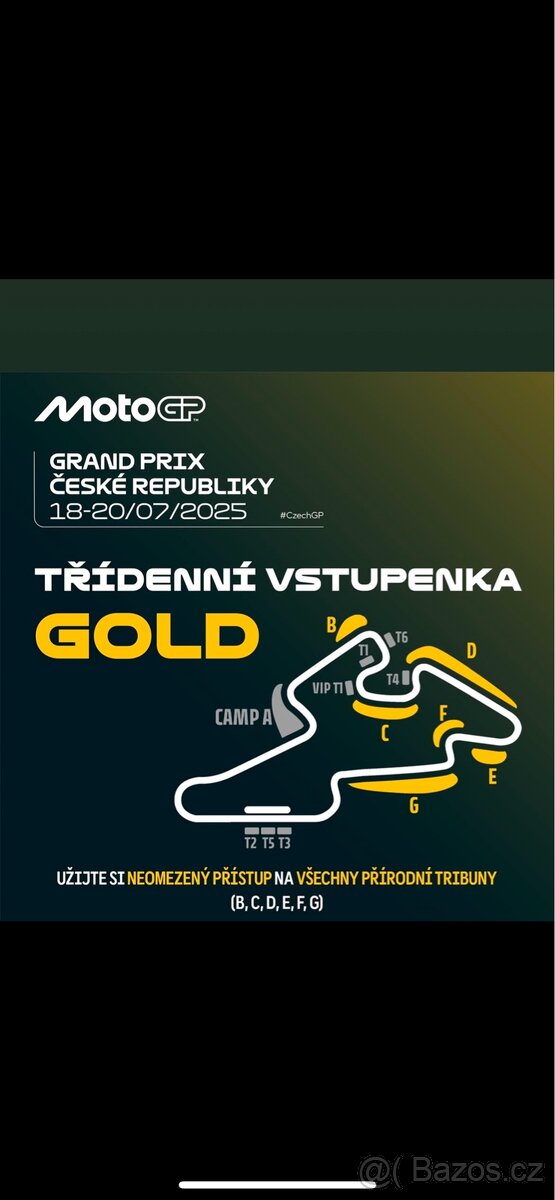 Moto gp 2025 gold lístek