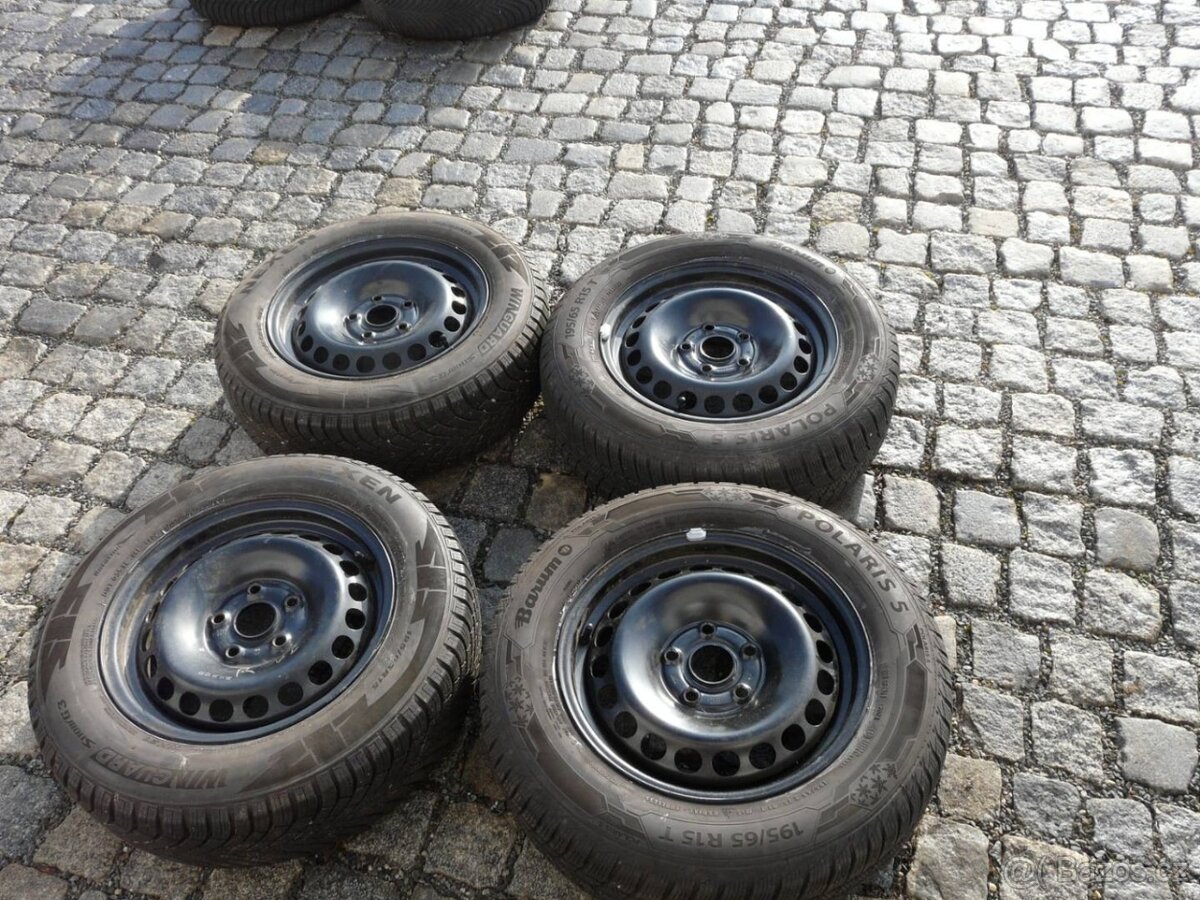 ZIMNÍ PNEU + DISKY 195/65R15 VW ŠKODA SEAT AUDI