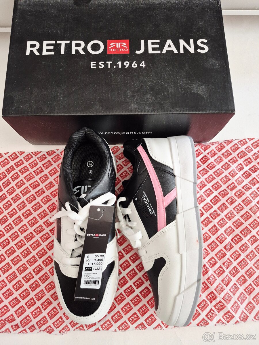 Nové dámské boty Retro jeans, velikost 37.