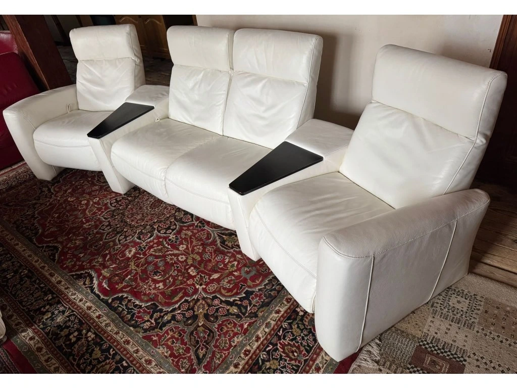Kožená relaxační sedací souprava 2+1+1,3193
