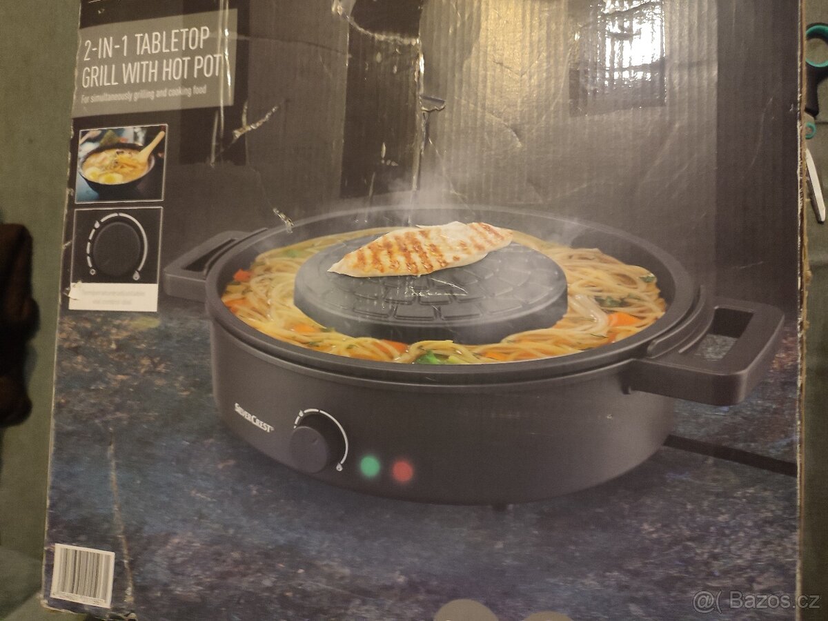 Stolní gril SILVERCREST®, 2 v 1, s horkým hrncem