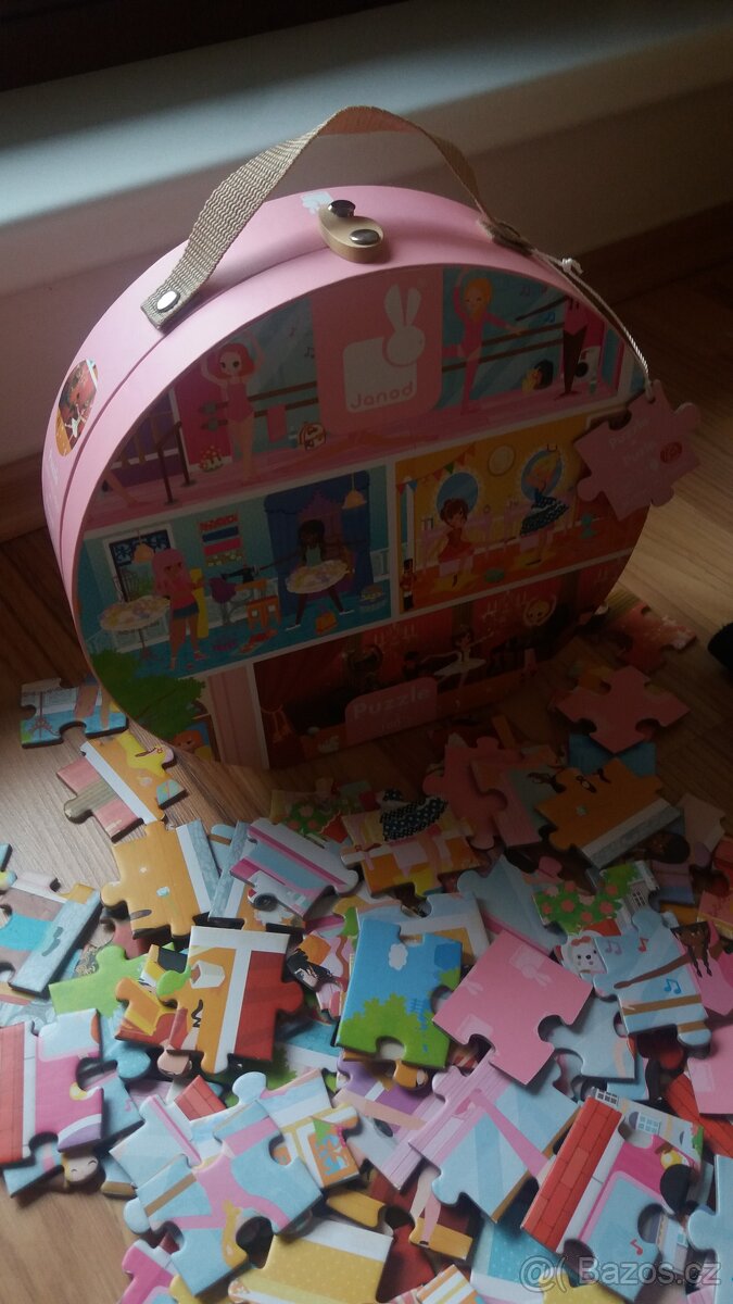Puzzle Janod 100ks v kufříku - Taneční akademie Dárek