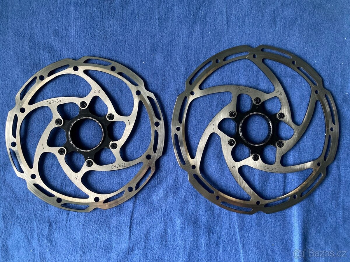 Nové brzdové kotouče Tektro 203 a 180 mm, Centerlock