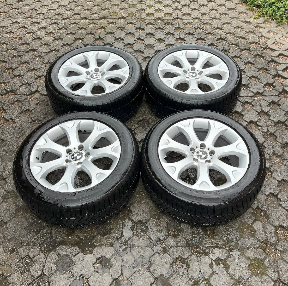 ALU KOLA R19 5X120, ORIGINÁL BMW X5 / X6, ZIMNÍ PNEU 7MM