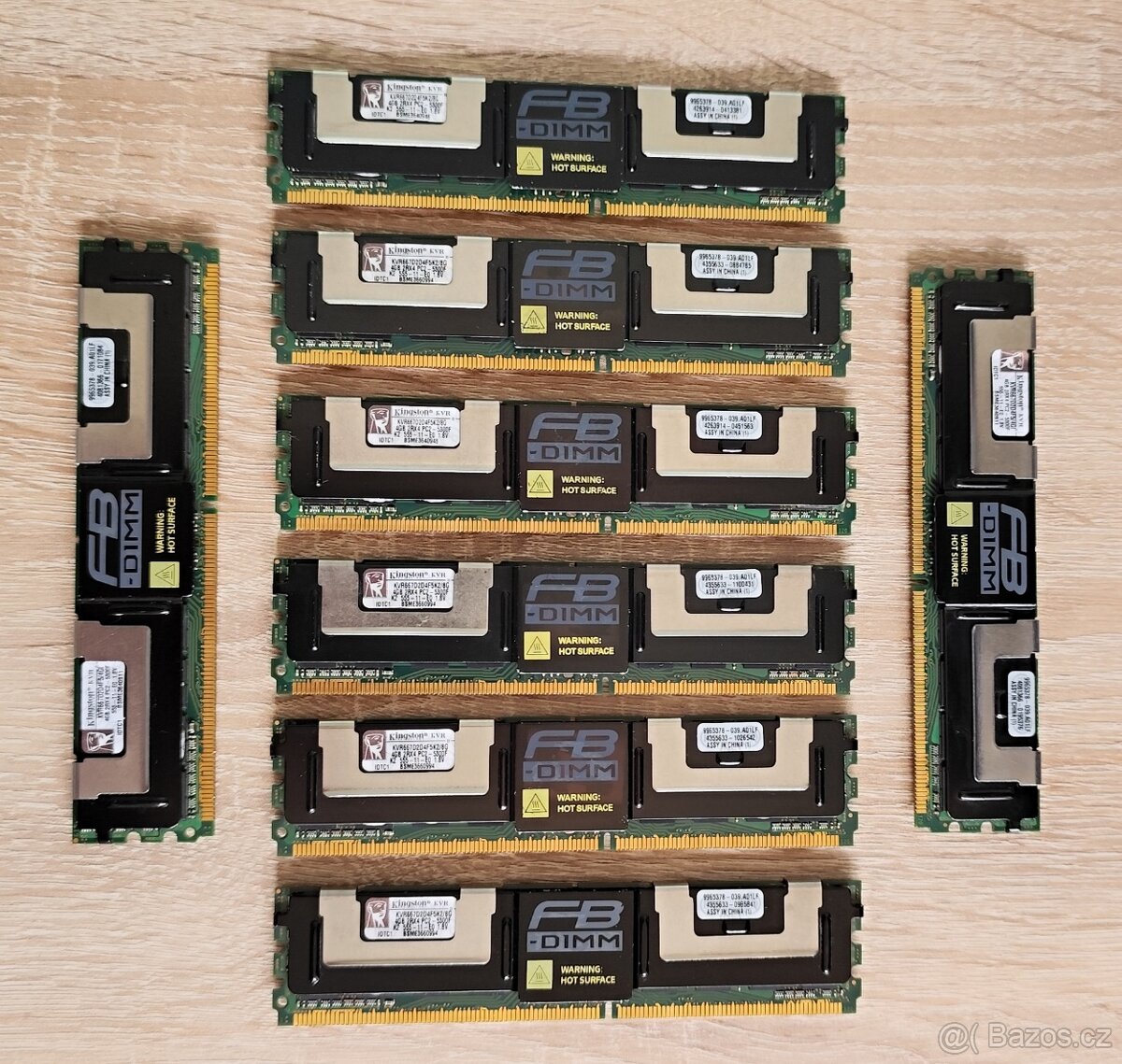 SERVEROVÉ PAMĚTI 8X 4 GB DDR2 KINGSTON KVR667D2D4F5K2