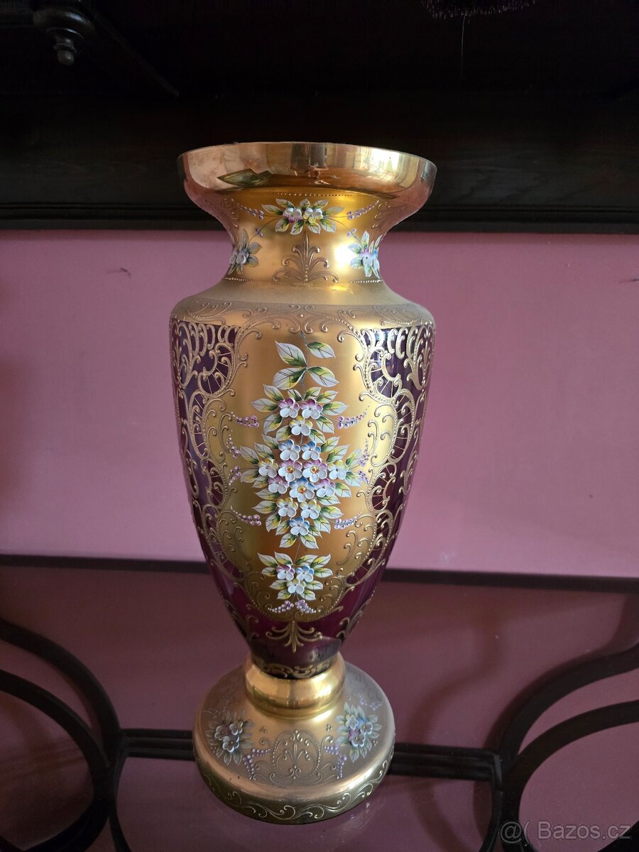 Váza ( 52 cm ) Novoborské sklo