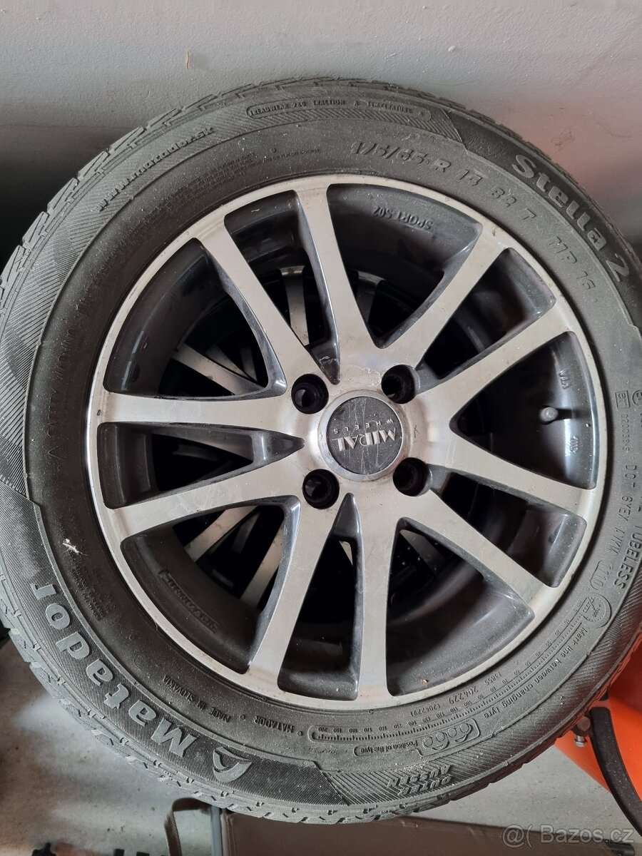 Opel Astra - Hliníková kola 14" s pneumatikami Matador