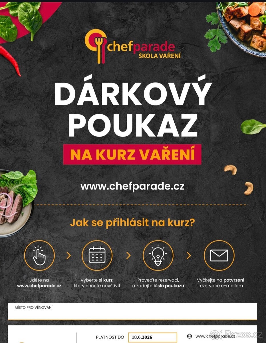 2x poukaz na kurz vaření Chefparade