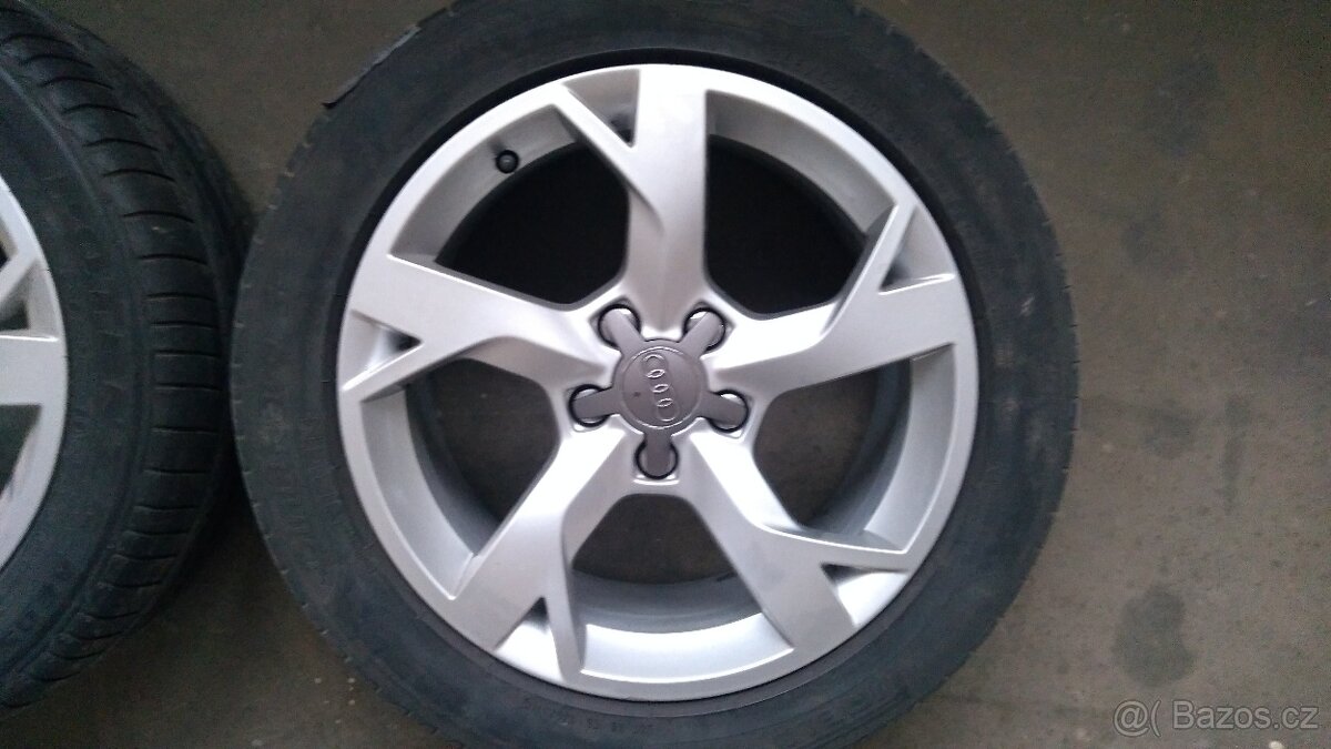 alukola orig Audi 17"+letní gumy Bridg.+Pirelli