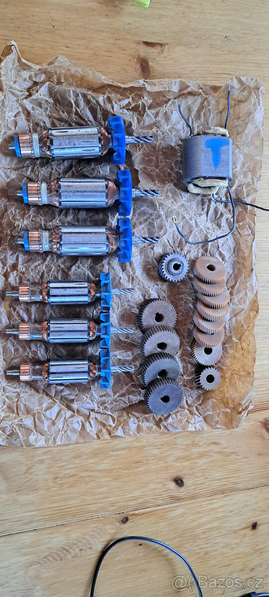 Rotor, stator, ozubená kola
