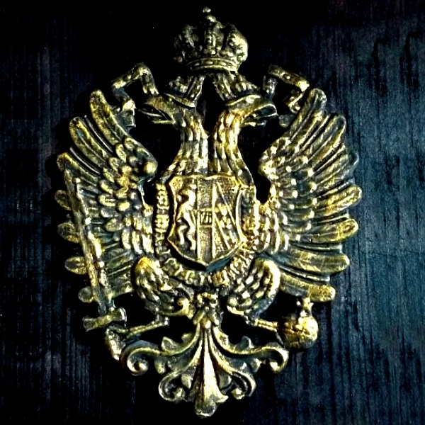 Císařská velká kovová orlice František Josef I.156x100mm