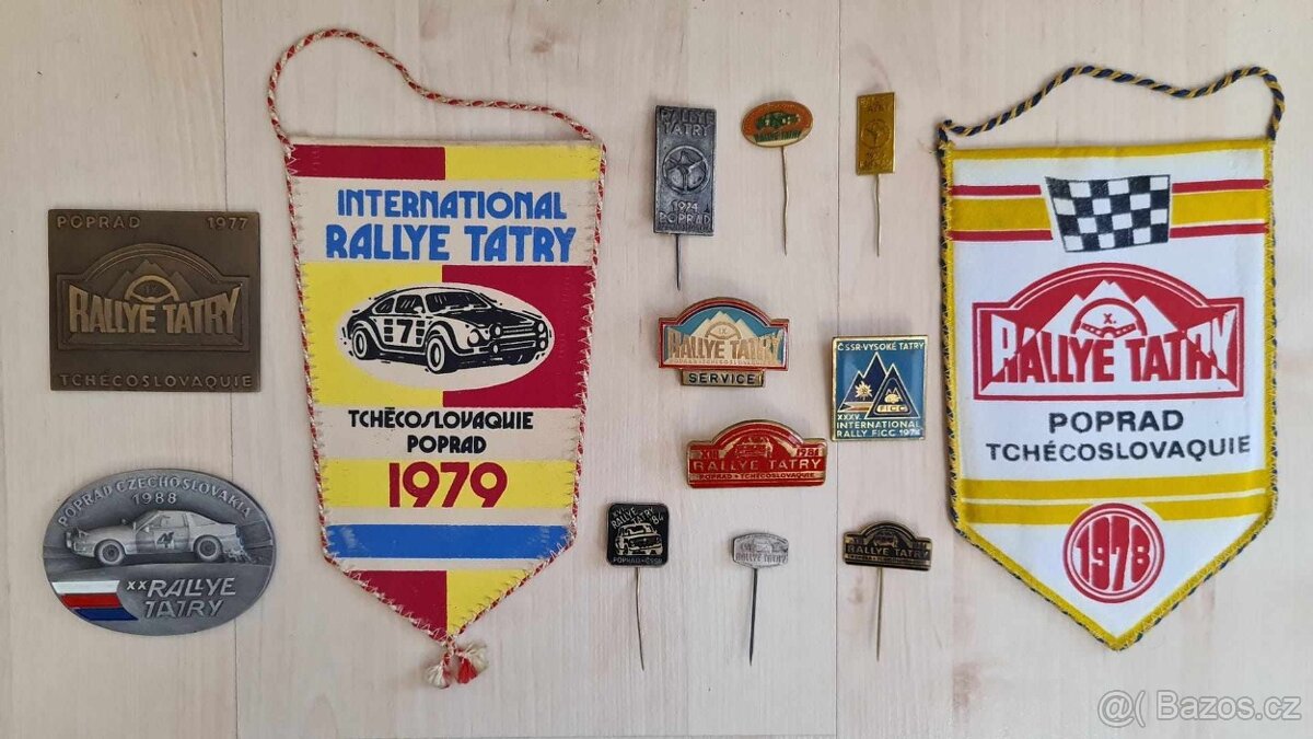 Rallye Tatry - odznaky, plakety, vlaječky.
