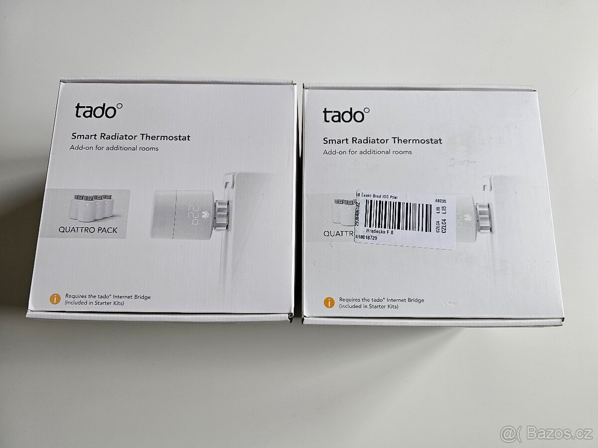 TADO Chytré termostaticé hlavice Quattro pack (2balení)