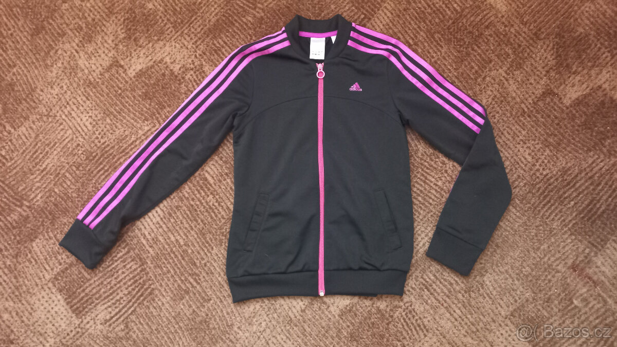 bunda tepláková dívčí, dámská, černá, ADIDAS