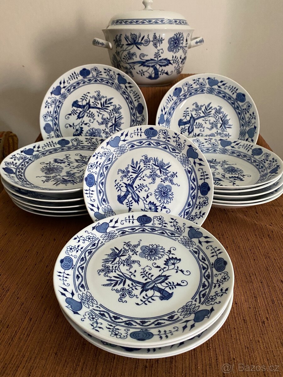 “Cibulak” Inglazed Henrietta, Thun 1794, karlovarsky porcela