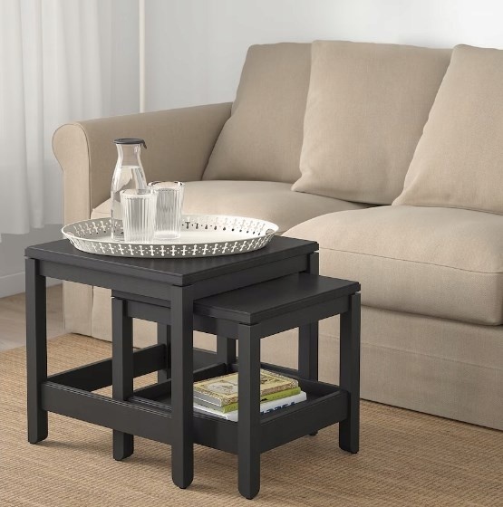IKEA HAVSTA Odkládací stolky, 2 ks hnědá