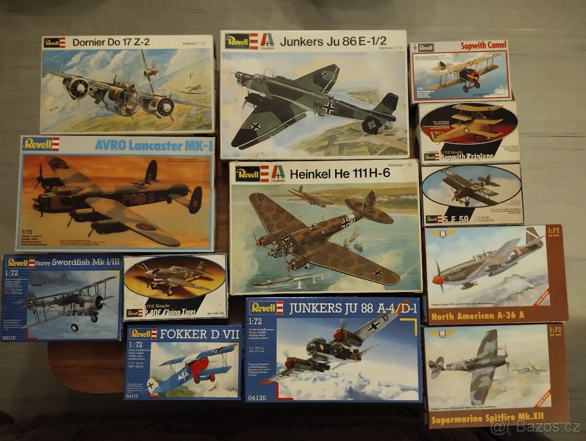Modely letadel, REVELL , plastové stavebnice.