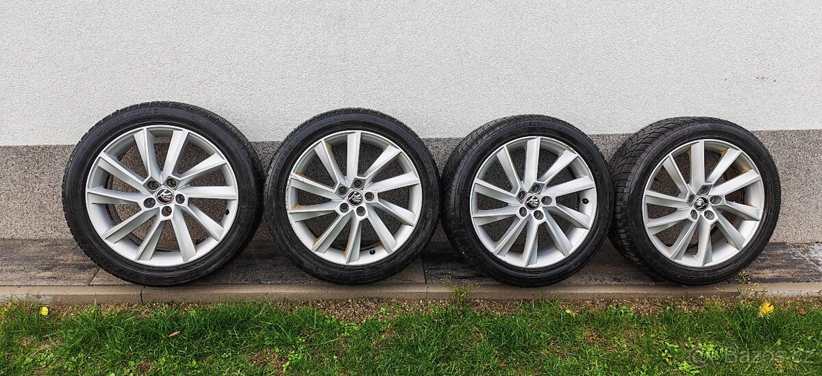 ALU kola STRATOS ŠKODA + zimní pneu 205/50 R17