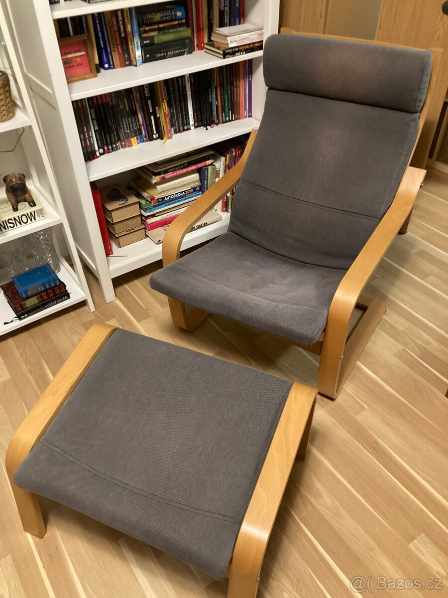 Křeslo s podnožkou (Ikea)