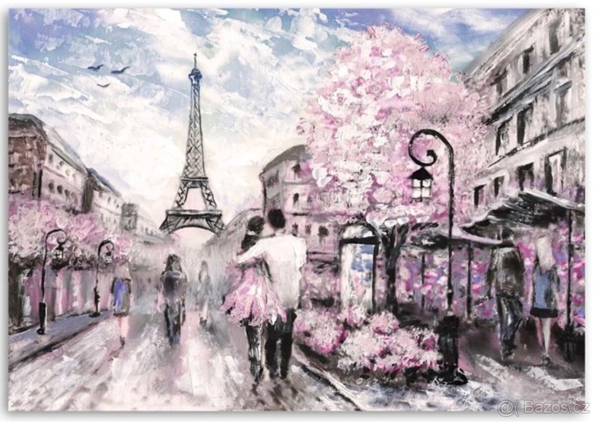 Prodám obraz na plátně Jaro v Paříži