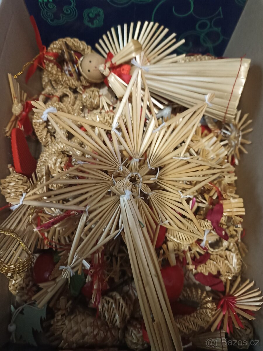 Slaměná dekorace sada