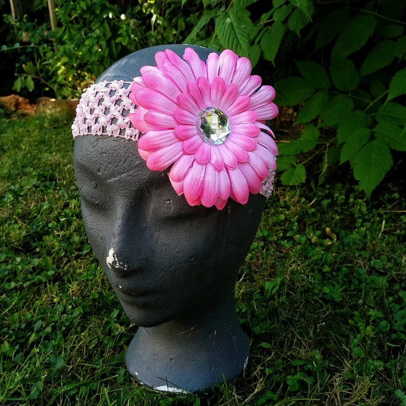 MIX dětských čelenek na focení růžové, fialové, bíle atd..