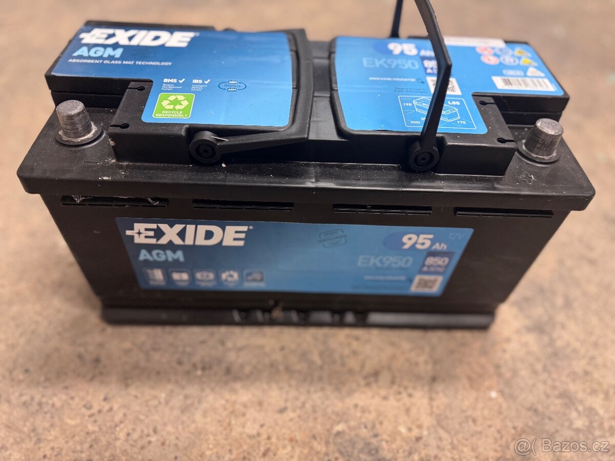 Autobaterie EXIDE AGM 95Ah, 12V, EK950