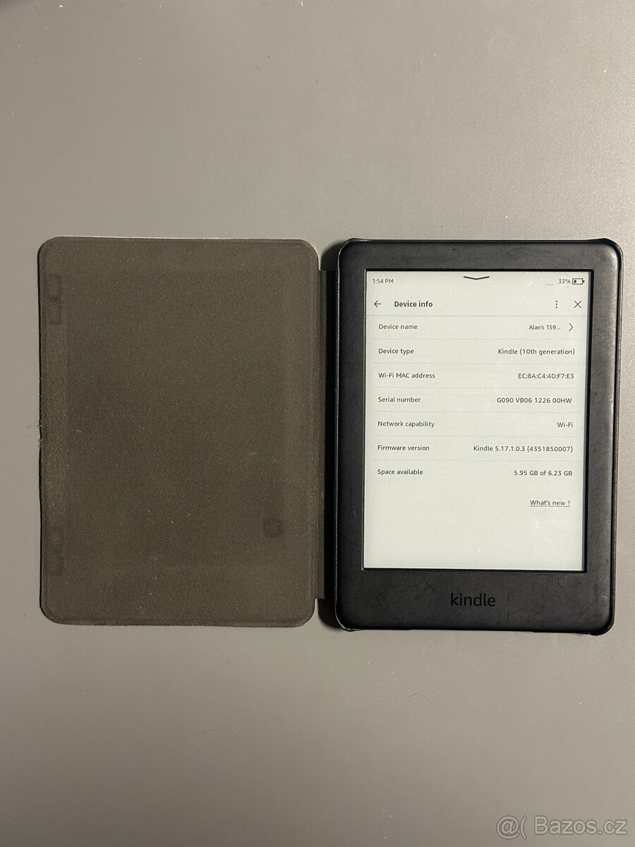 Čtečka knih Amazon Kindle 10. gen 8GB černá + obal