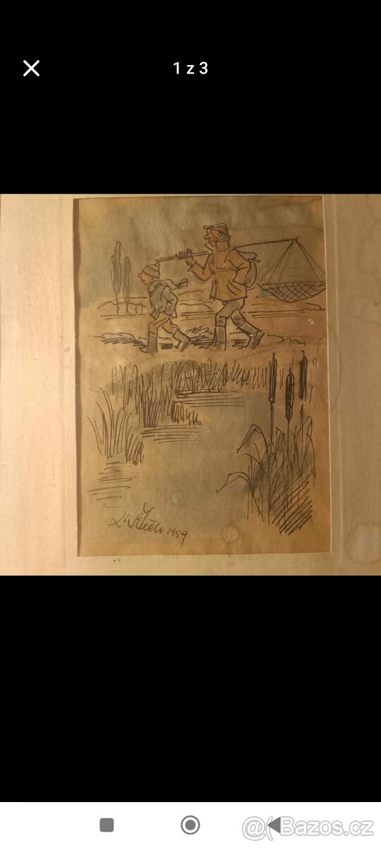 Karel stech barevná litografie