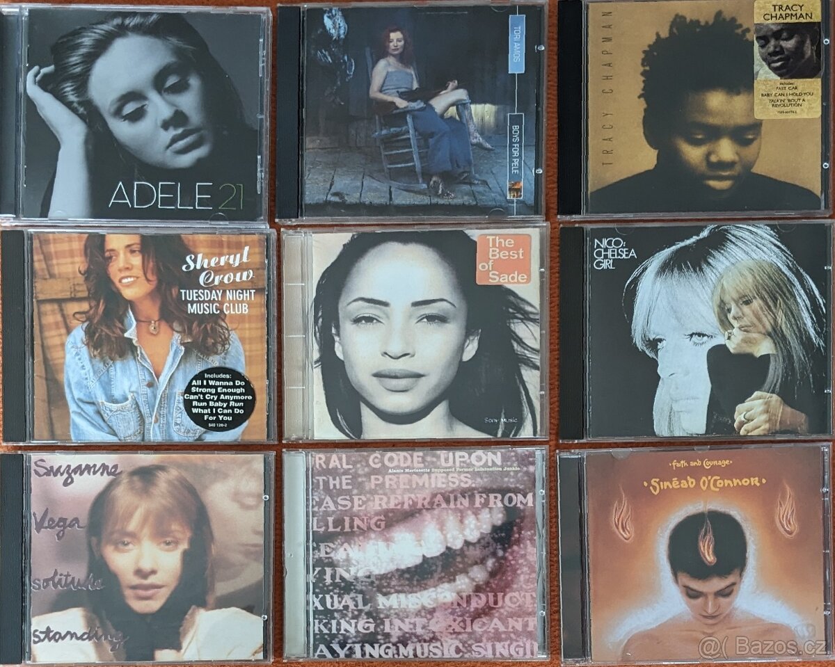 CD Adele, Vega, Crow, Nico, Sade, S.O'Connor, Morissette, .