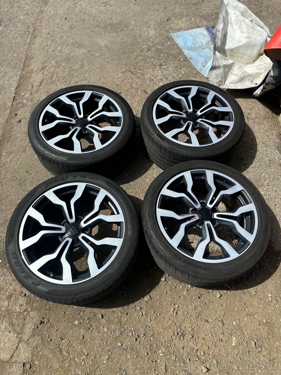 Alu kola 5x112 R19 s pneu 255/40 R19 letní
