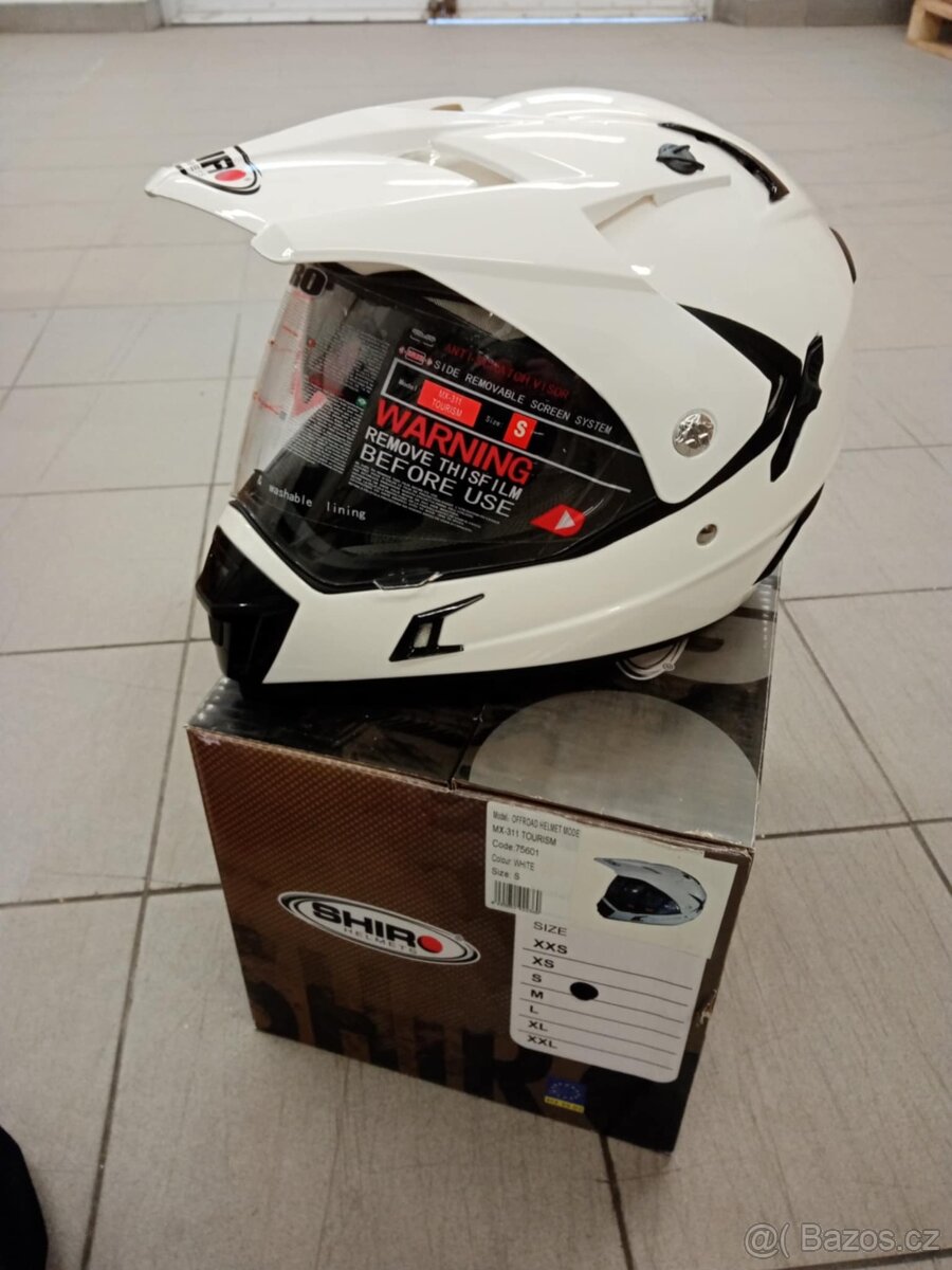přilba/helma SHIRO ENDURO MX-311 - S bílá
