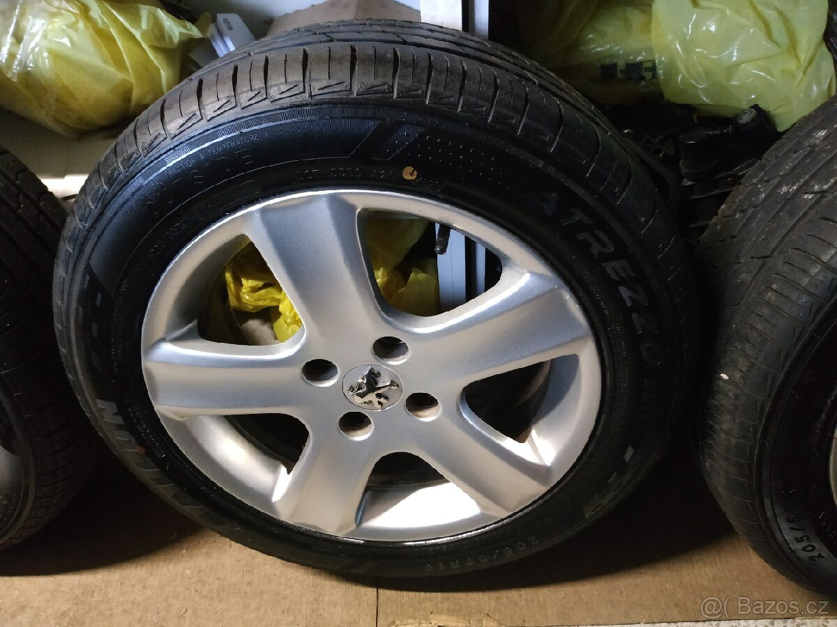 ALU kola Peugeot Partner 4x108 r16, Originál, pneu 98%