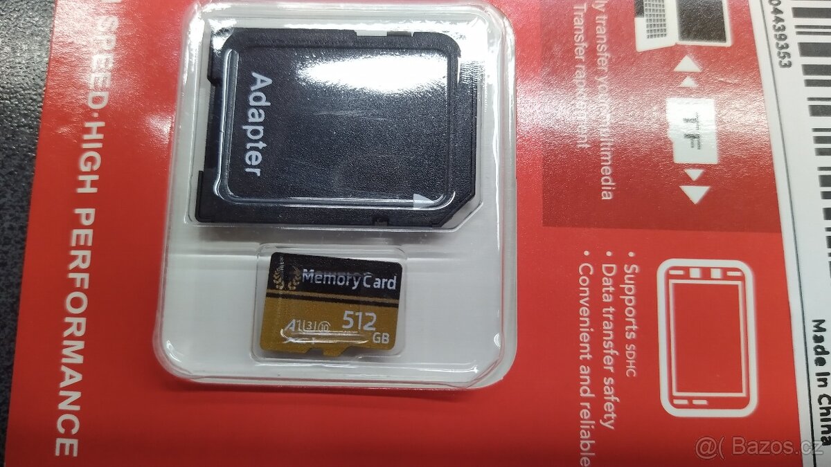 NOVÉ MicroSD Paměťové karty 512GB,256GB + Adaptér