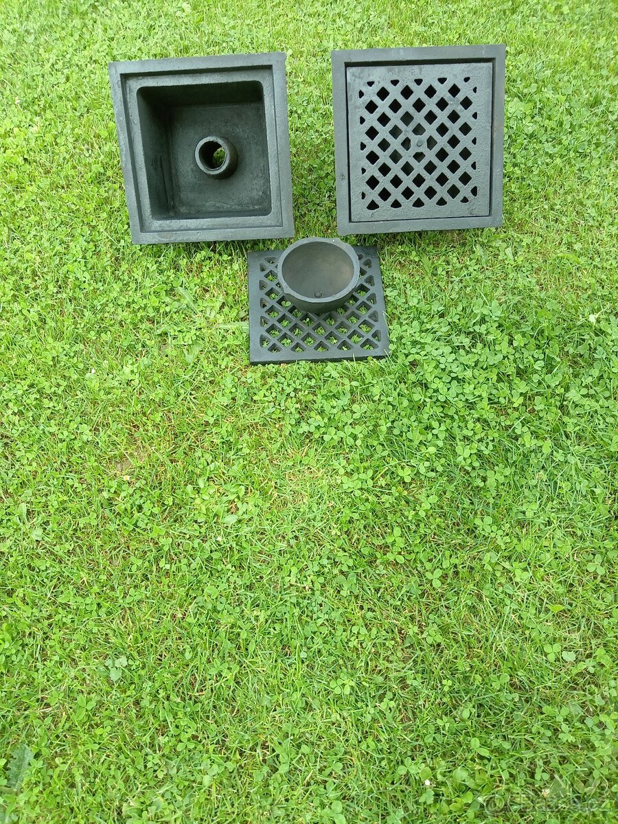 Kanalizační vpusť 240x240 mm litinová se zvonkem