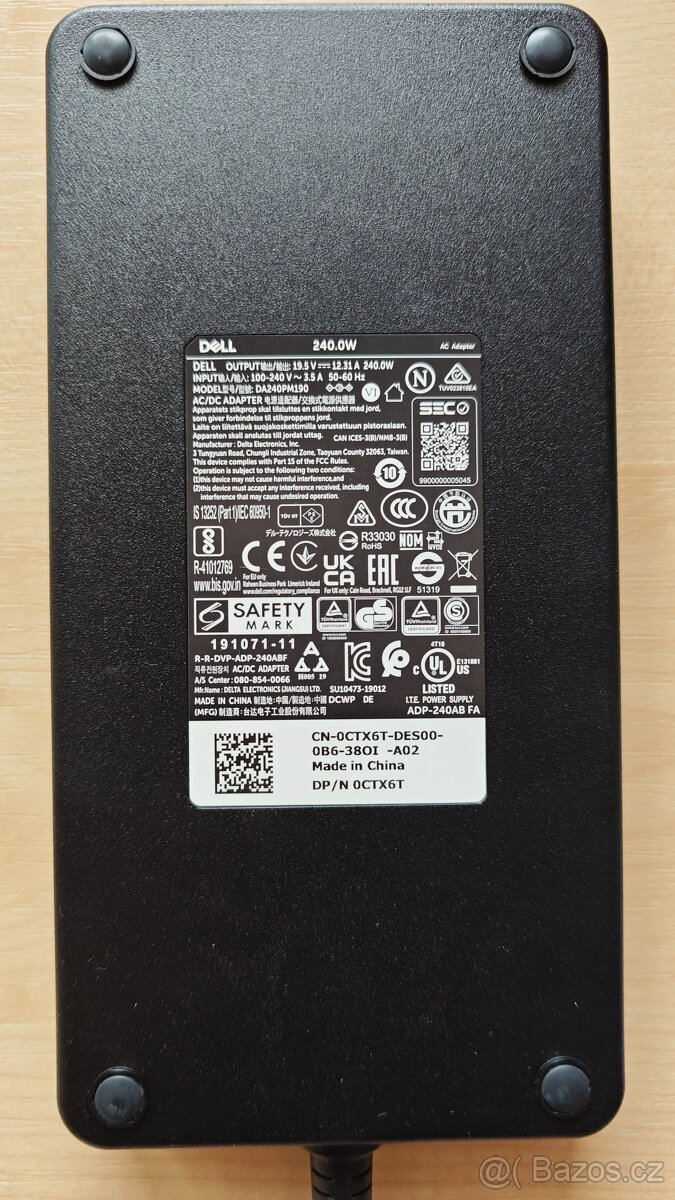 Napájecí adaptér DELL 240W - originální zdroj k NTB