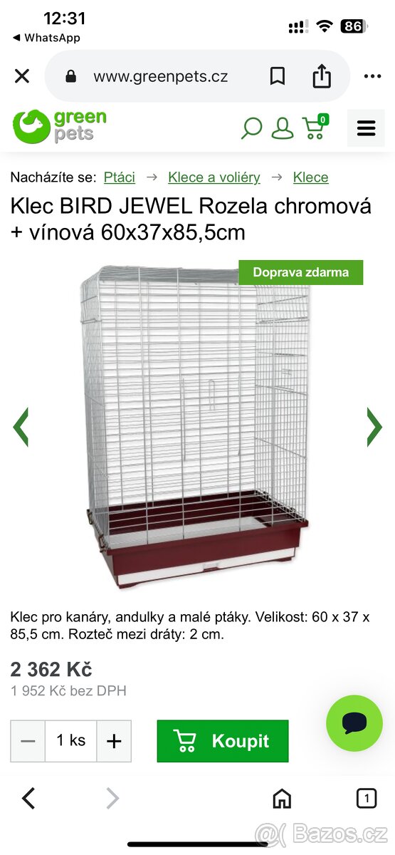Klec pro ptaky