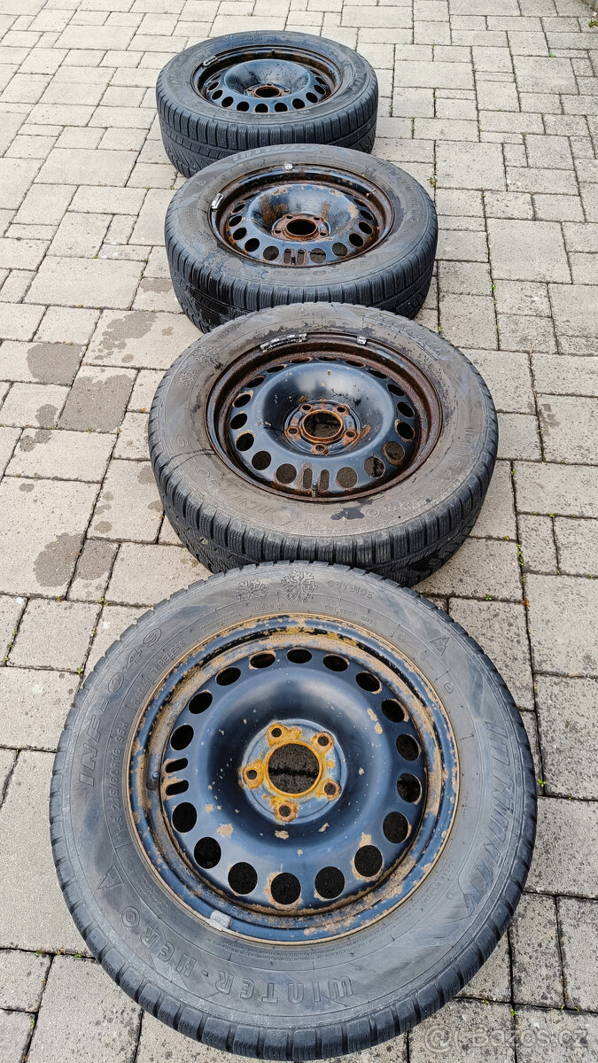 Sada zimních kol 215/60 R16 95H, disk 6,5Jx16 H2 ET41, rozte