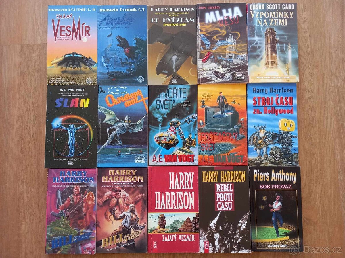 Harry Harrison, A. E. van Vogt, Orson Scott, Piers Anthony