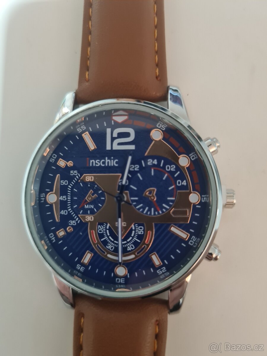 Nové hodinky + dárek kožený náramek č. 116