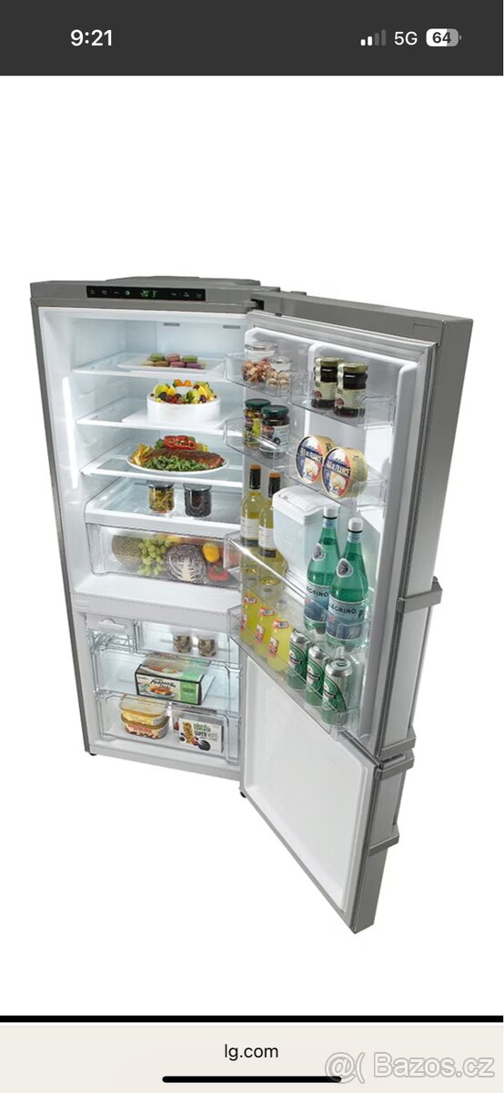 Prodám kombinovanou lednici LG s mrazákem dole