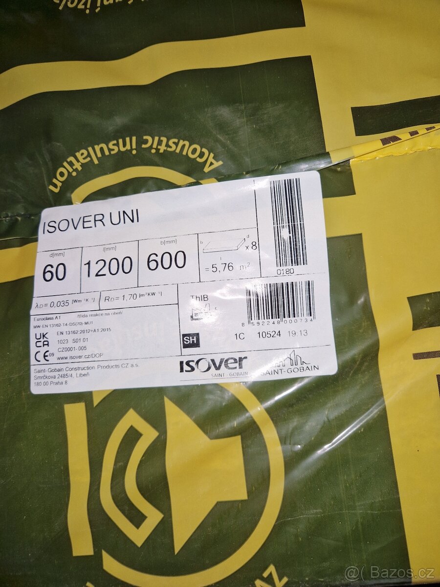 Tepelná a akustické izolace Isover UNI