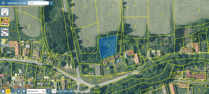Prodej stavebního pozemku v obci Albeř u Nové Bystřice