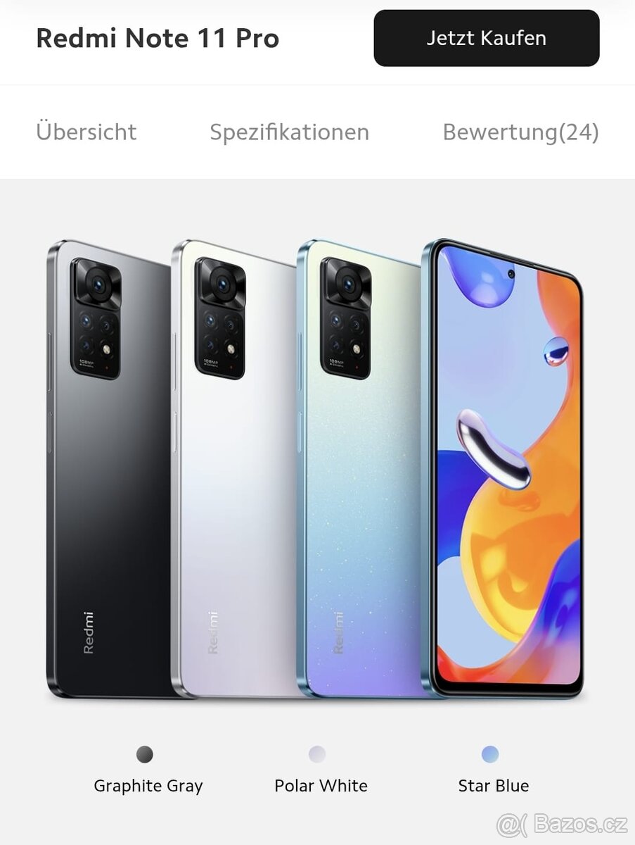 Xiaomi Redmi Note 11 Pro 5G 8GB RAM/128GB ROM. JAKO NOVÝ