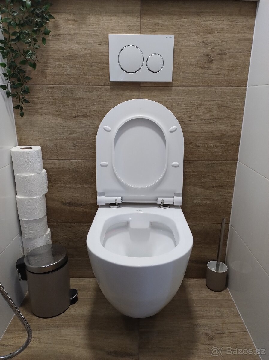 Závěsné WC bezrantlové, softclose prkýnko