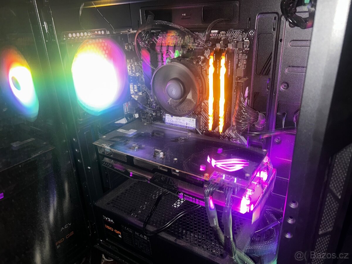 Herní PC + 2K monitor + RGB stůl a židle – komplet set