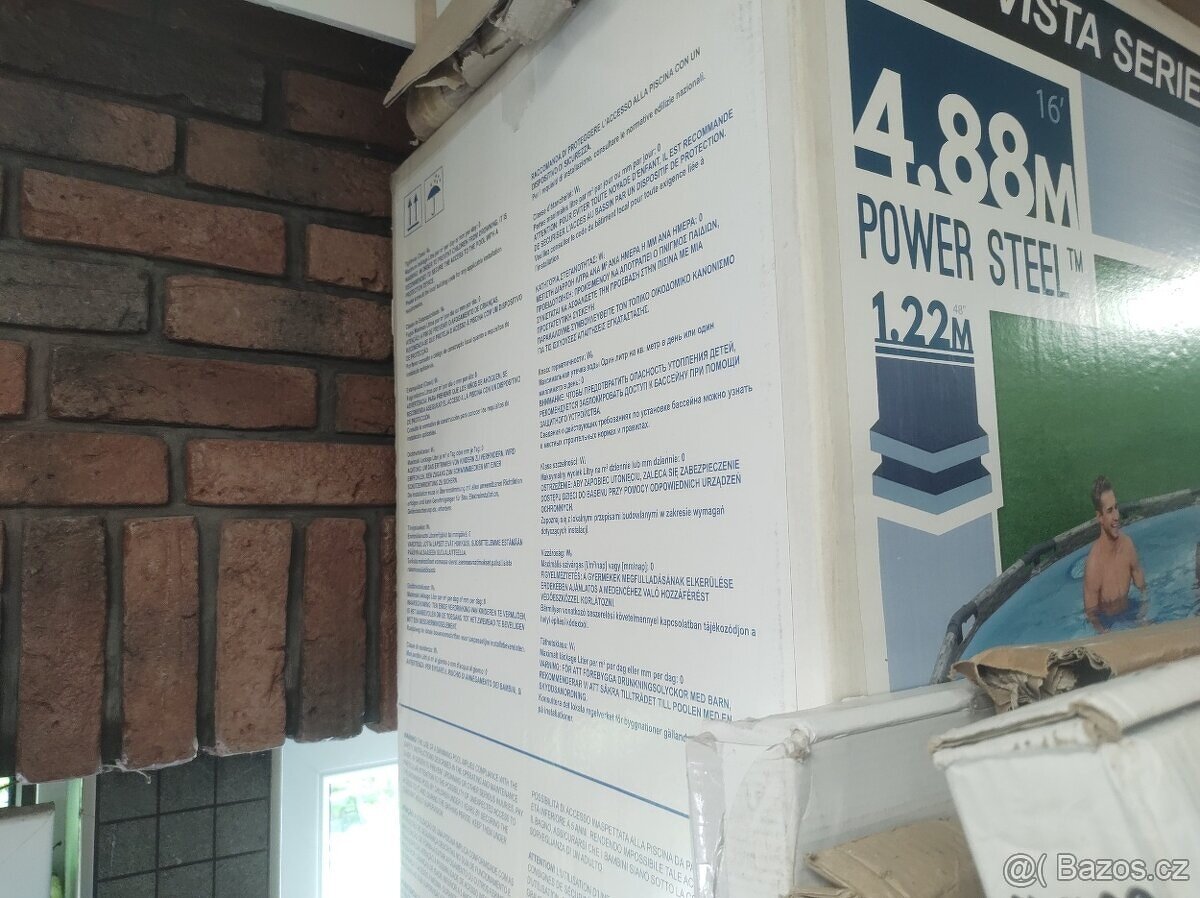 Bazén POWER STEEL 488 x122cm + písková filtrace-nové