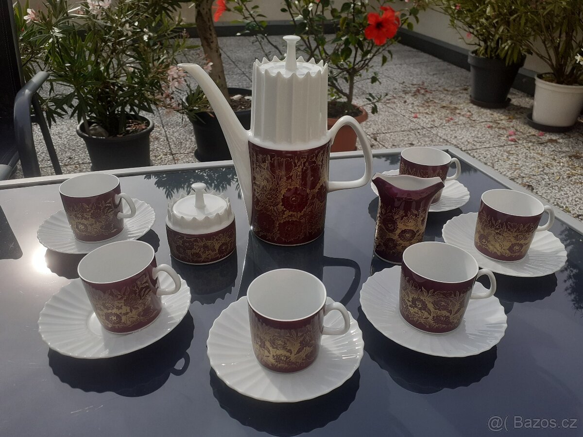 PORCELÁNOVÝ SERVIS KÁVA - J.JEŽEK LOUČKY