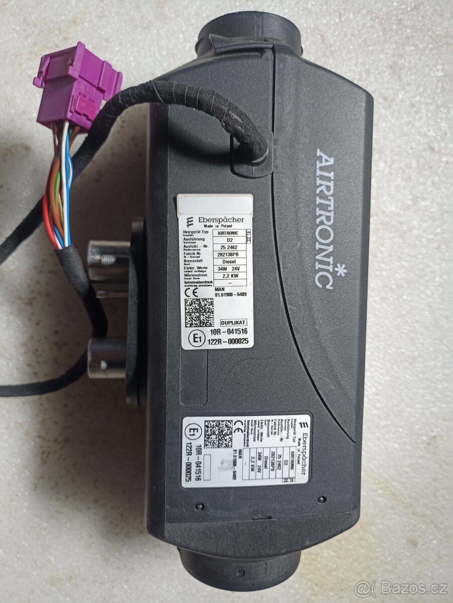 nezávislé topení eberspacher airtronic D2 24 volt  MAN TGX