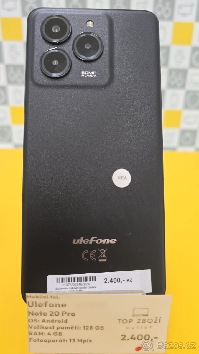 Ulefone Note 20 Pro, Nový,2 roky záruka 4/128 GB
